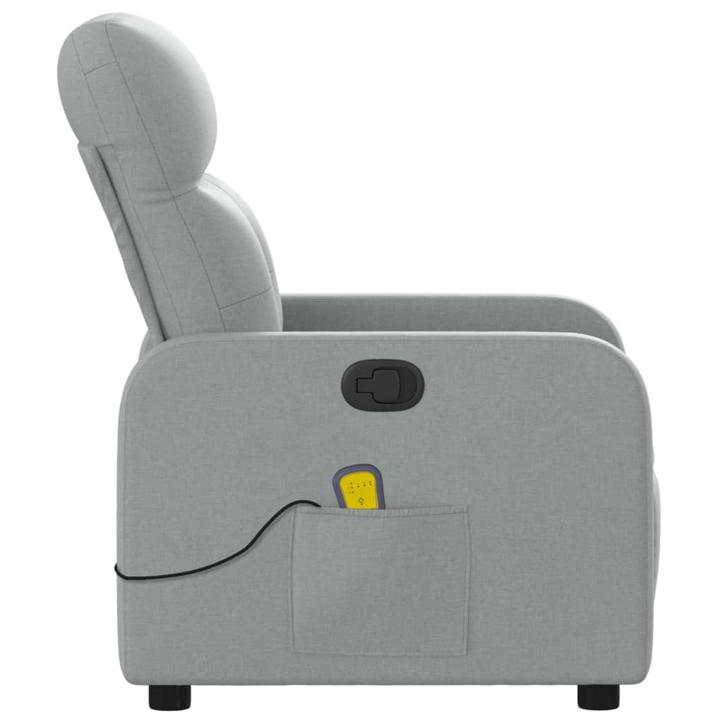 Fauteuil inclinable de massage gris clair tissu - XIOS