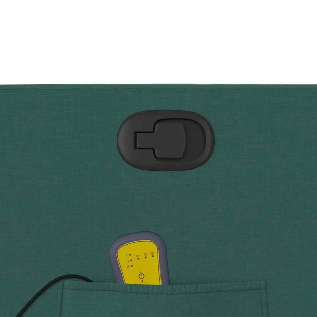 Fauteuil inclinable de massage vert foncé tissu