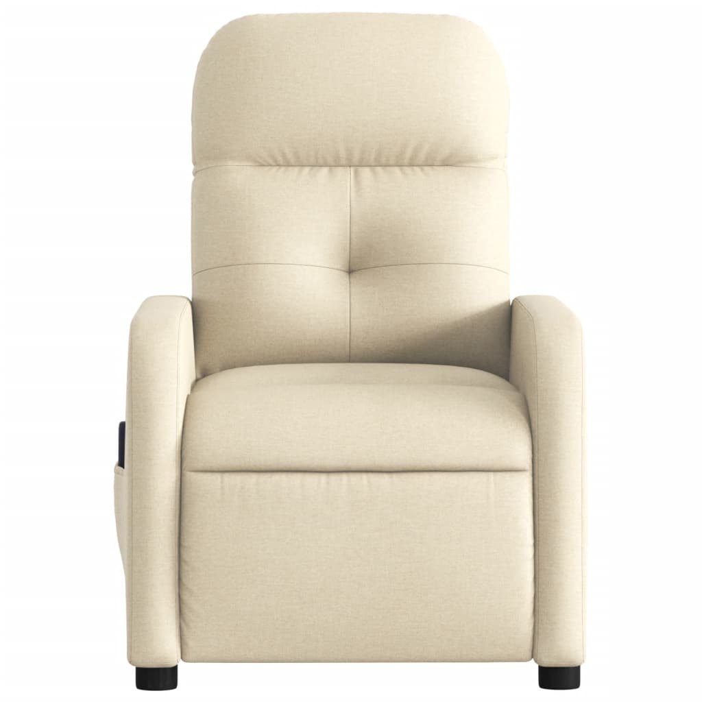 Fauteuil inclinable de massage crème tissu - XIOS