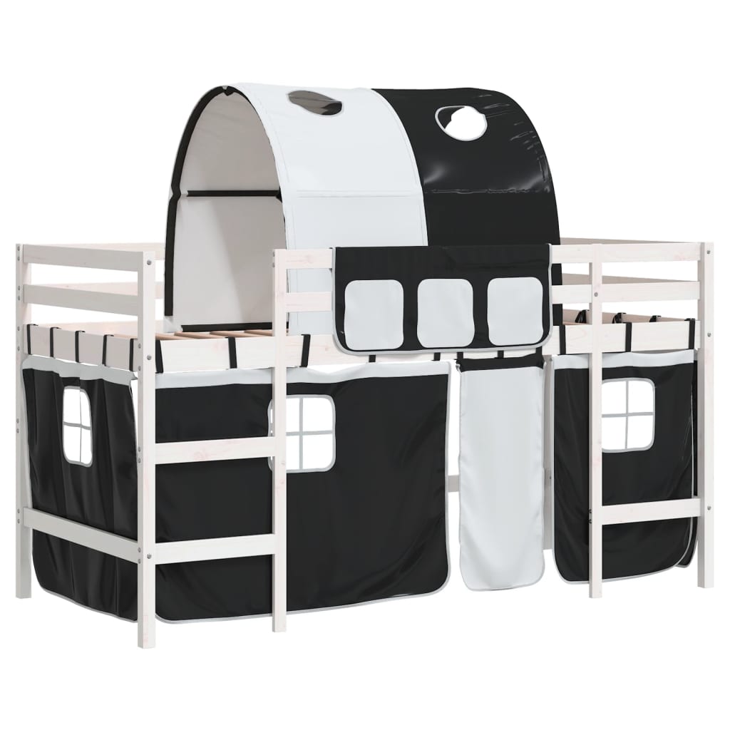 Lit mezzanine enfants avec tunnel sans matelas 90x200 cm - XIOS
