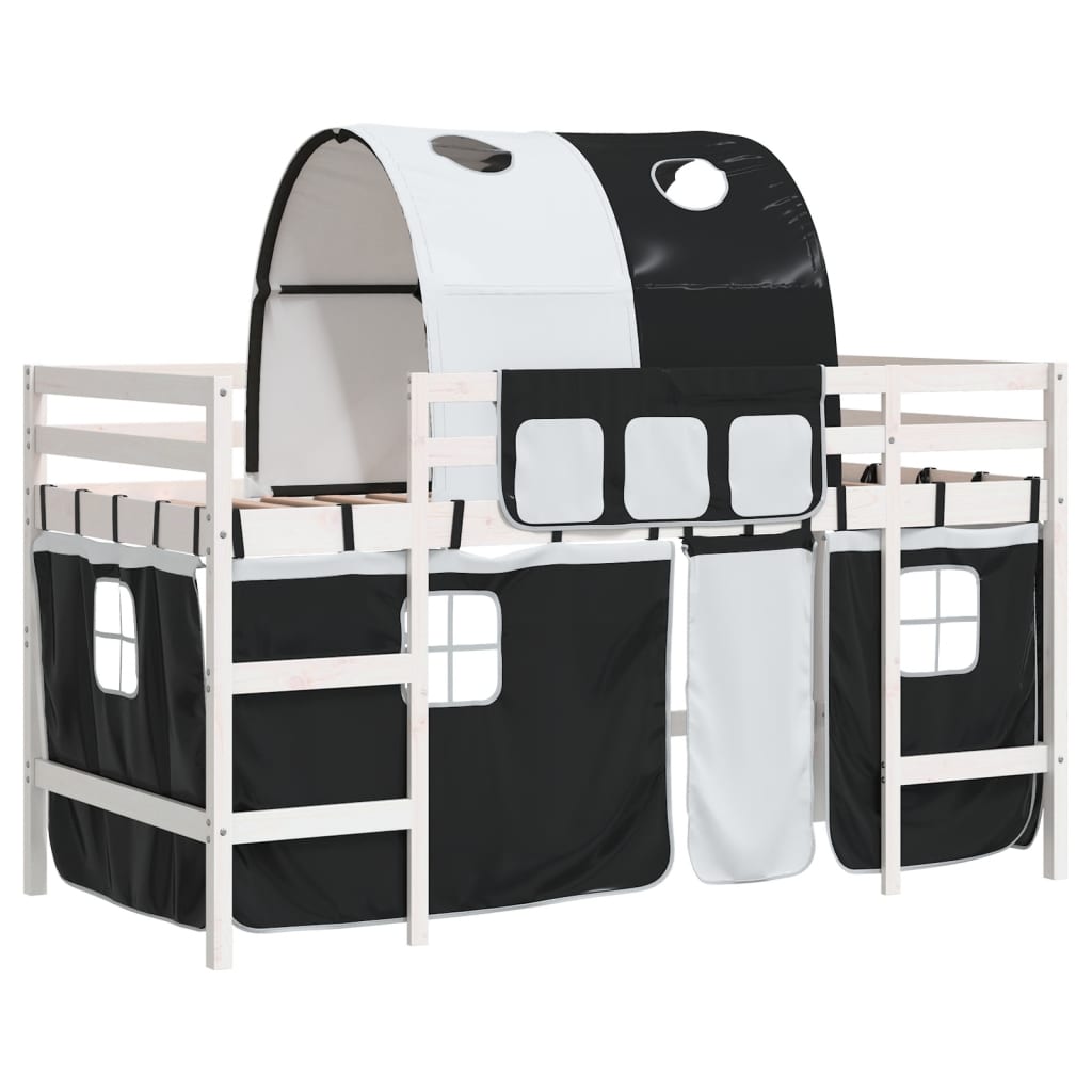 Lit mezzanine enfants avec tunnel sans matelas 90x190 cm - XIOS