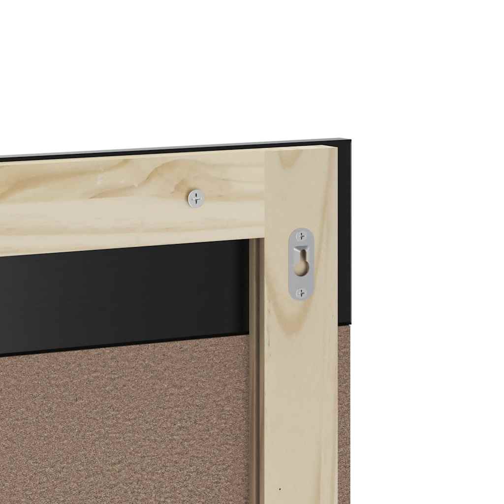 Meubles de salle de bain 4 pcs BERG noir bois de pin massif