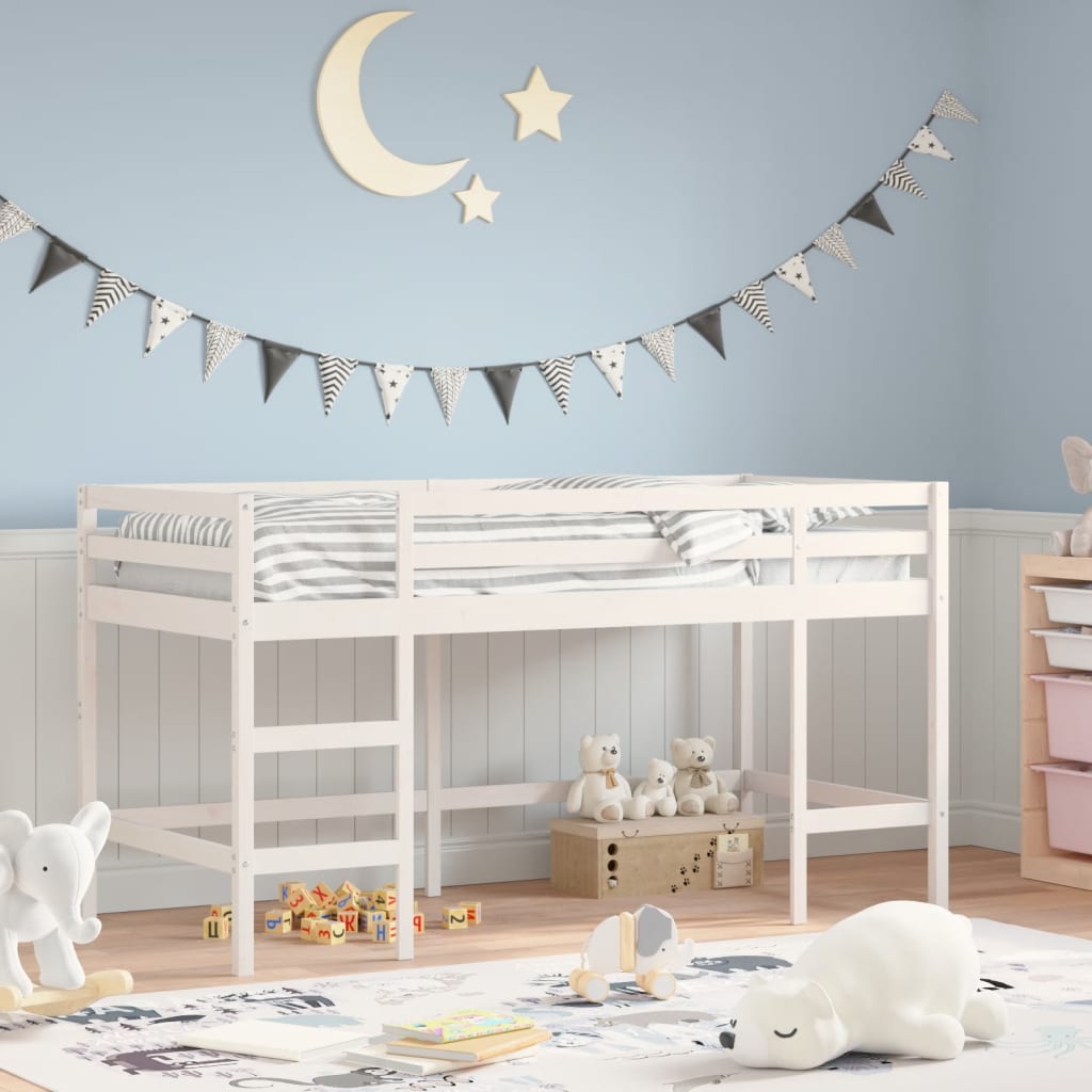 Lit mezzanine d'enfants sans matelas avec échelle 90x200 cm - XIOS