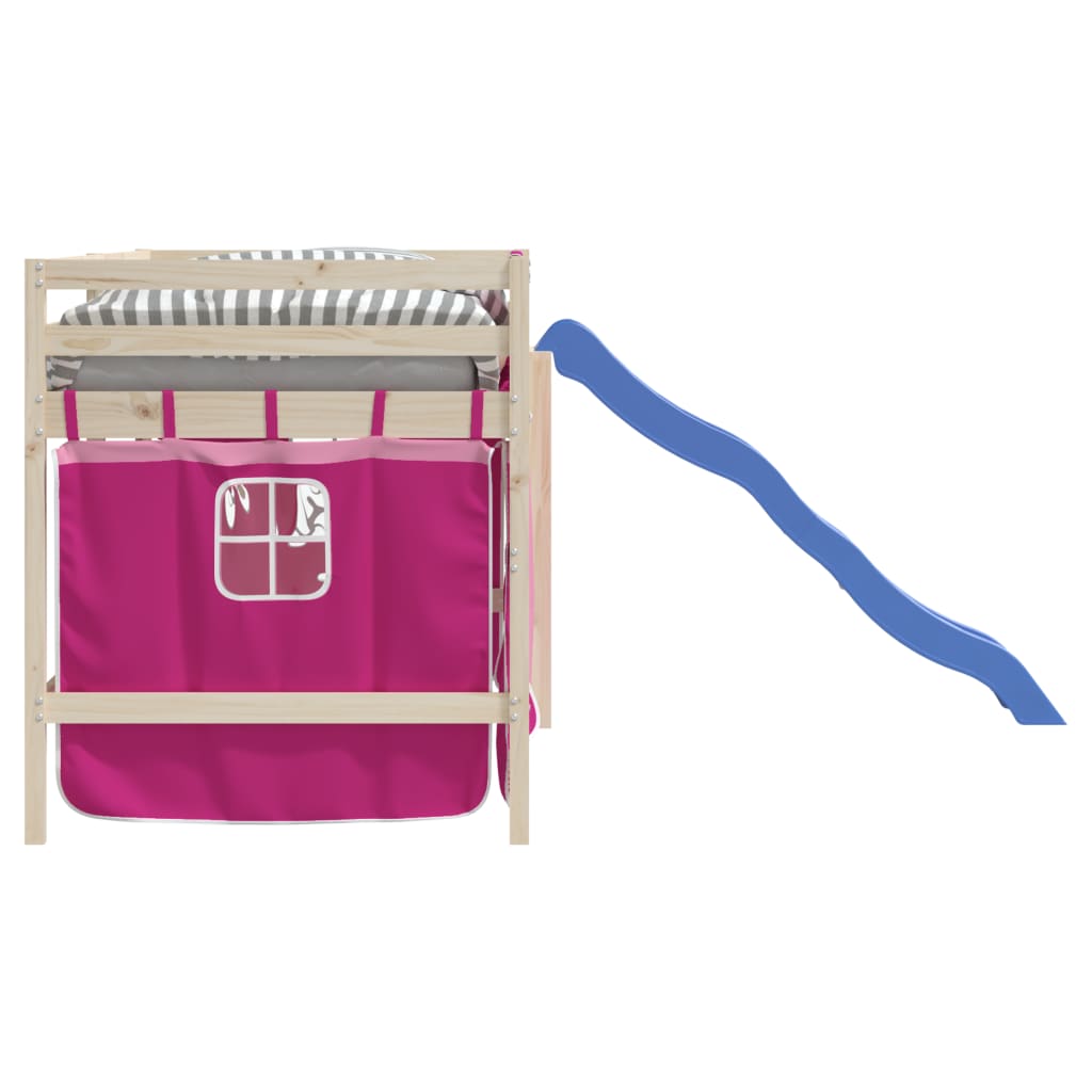 Rideaux pour lit mezzanine rose polyester - XIOS