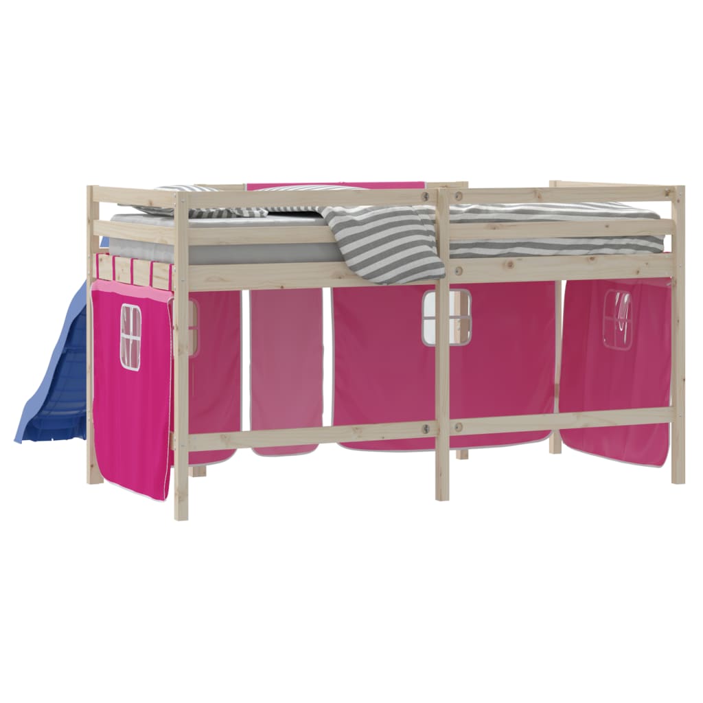 Rideaux pour lit mezzanine rose polyester - XIOS