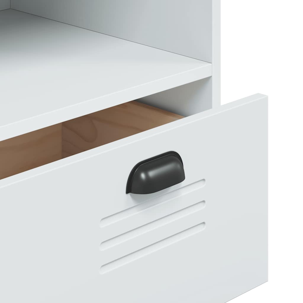 Buffet VIKEN blanc 80x40x200 cm bois massif de pin - XIOS