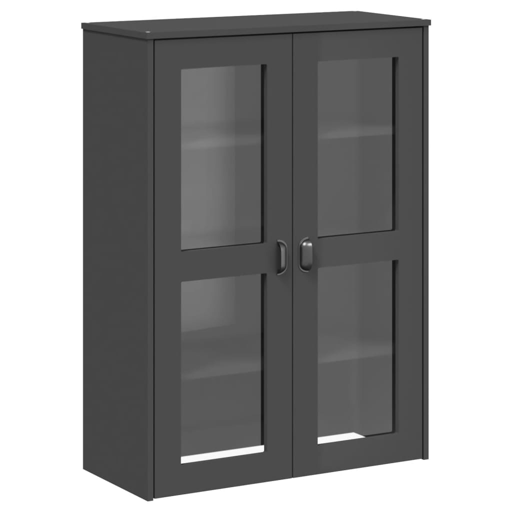 Buffet VIKEN gris anthracite 80x40x200 cm bois massif de pin - XIOS