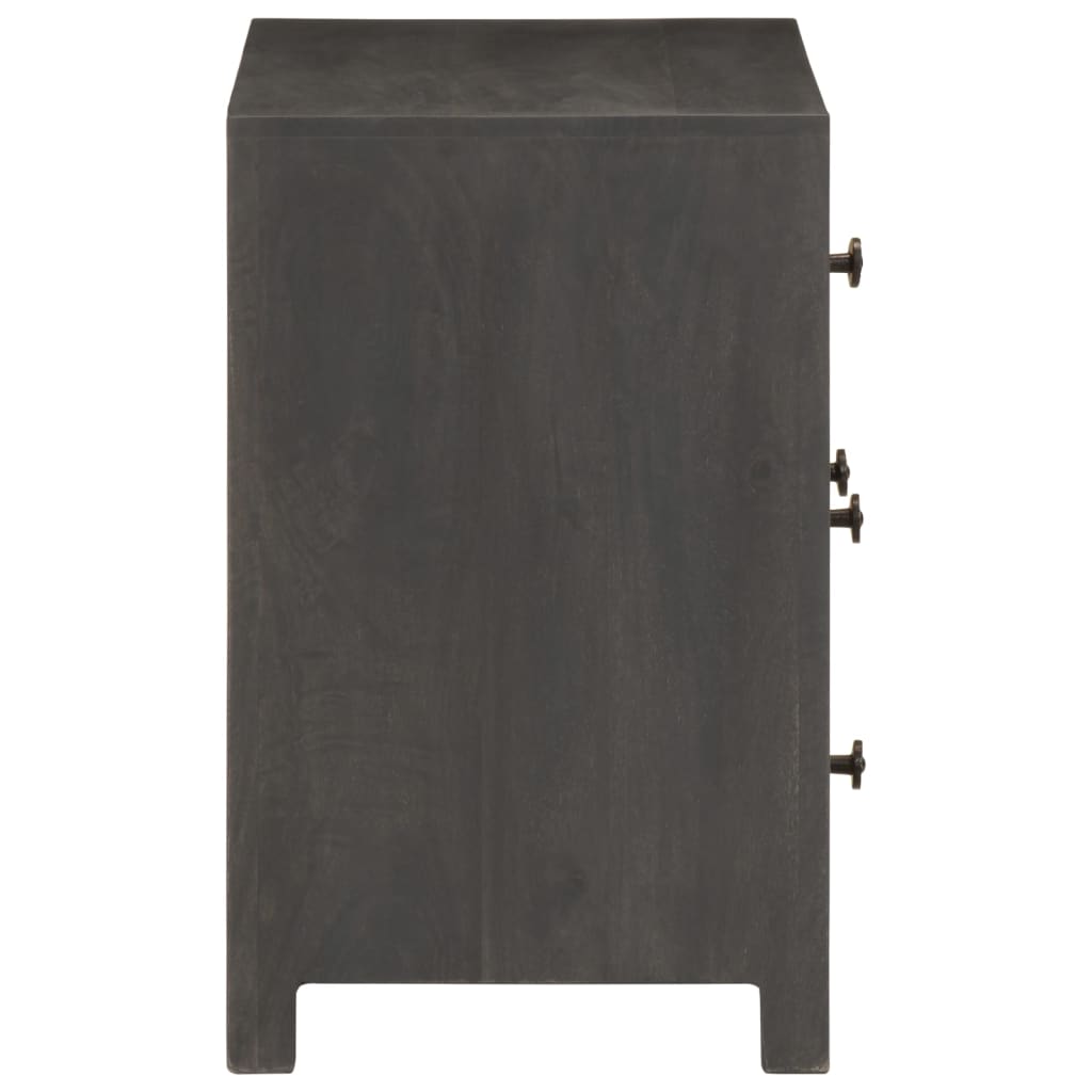 buffet gris et blanc 75x35x55 cm bois de manguier massif - XIOS