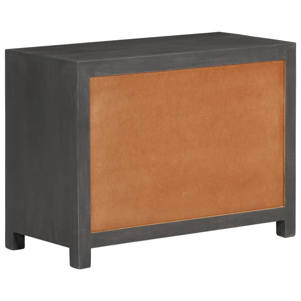 buffet gris et blanc 75x35x55 cm bois de manguier massif - XIOS