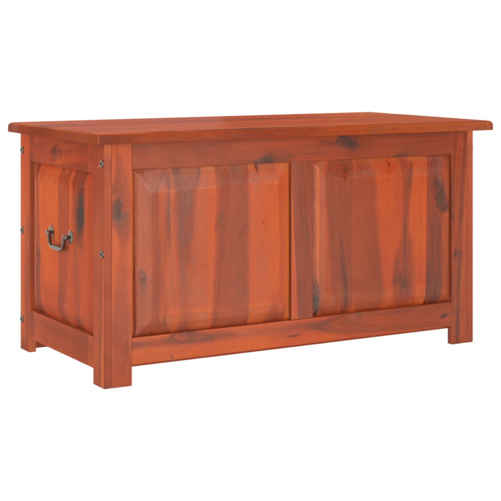 Coffre de rangement avec couvercle marron bois massif d'acacia - XIOS