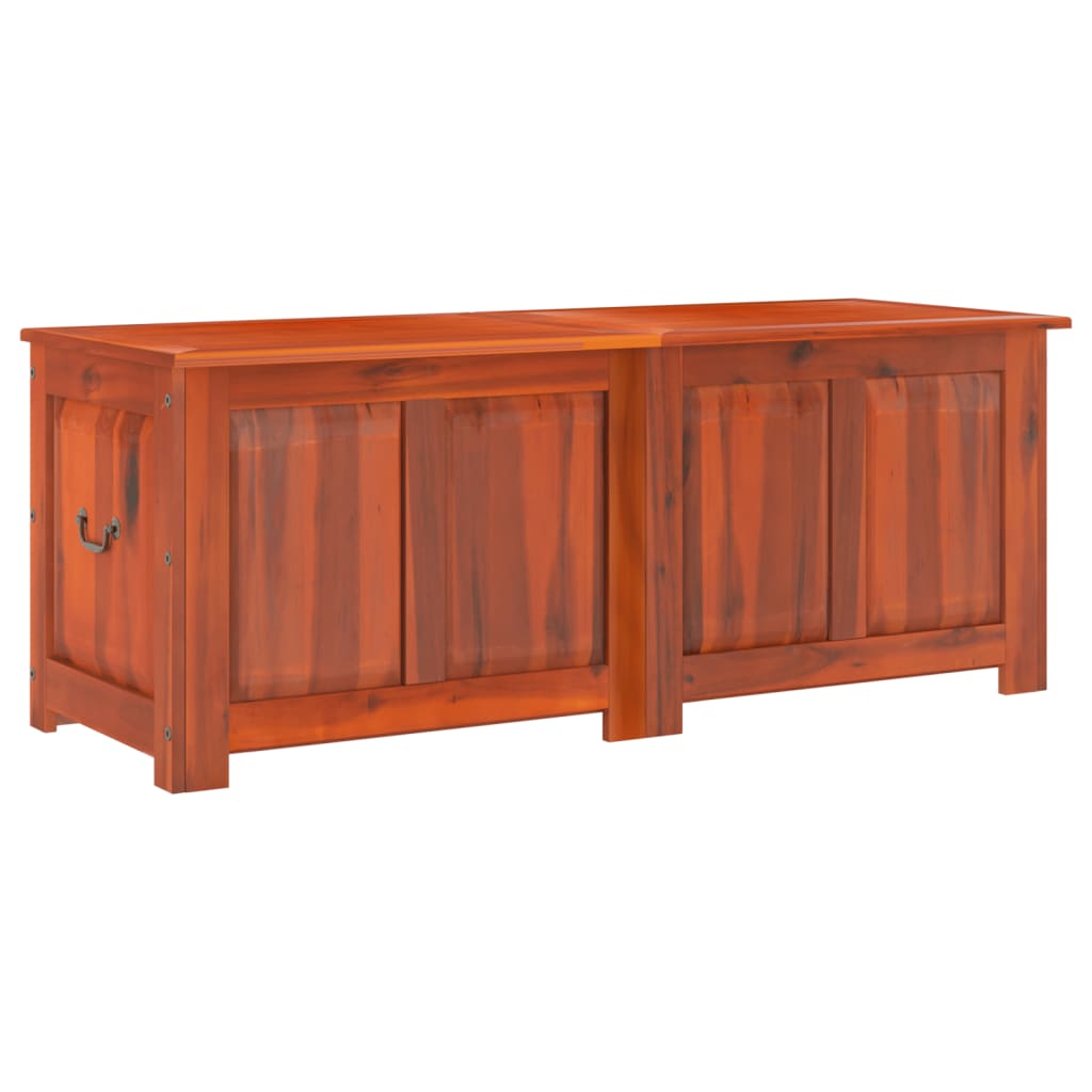 Coffre de rangement avec couvercle marron bois massif d'acacia - XIOS