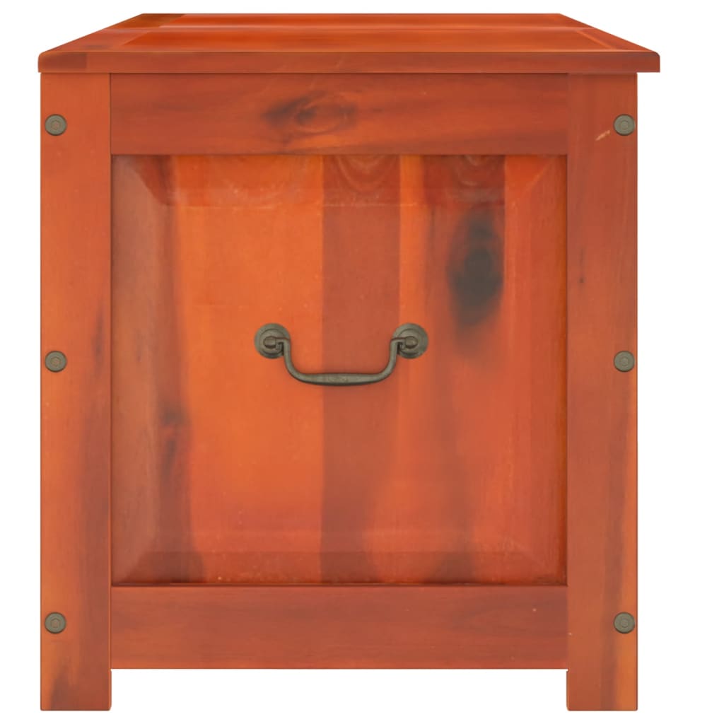 Coffre de rangement avec couvercle marron bois massif d'acacia - XIOS
