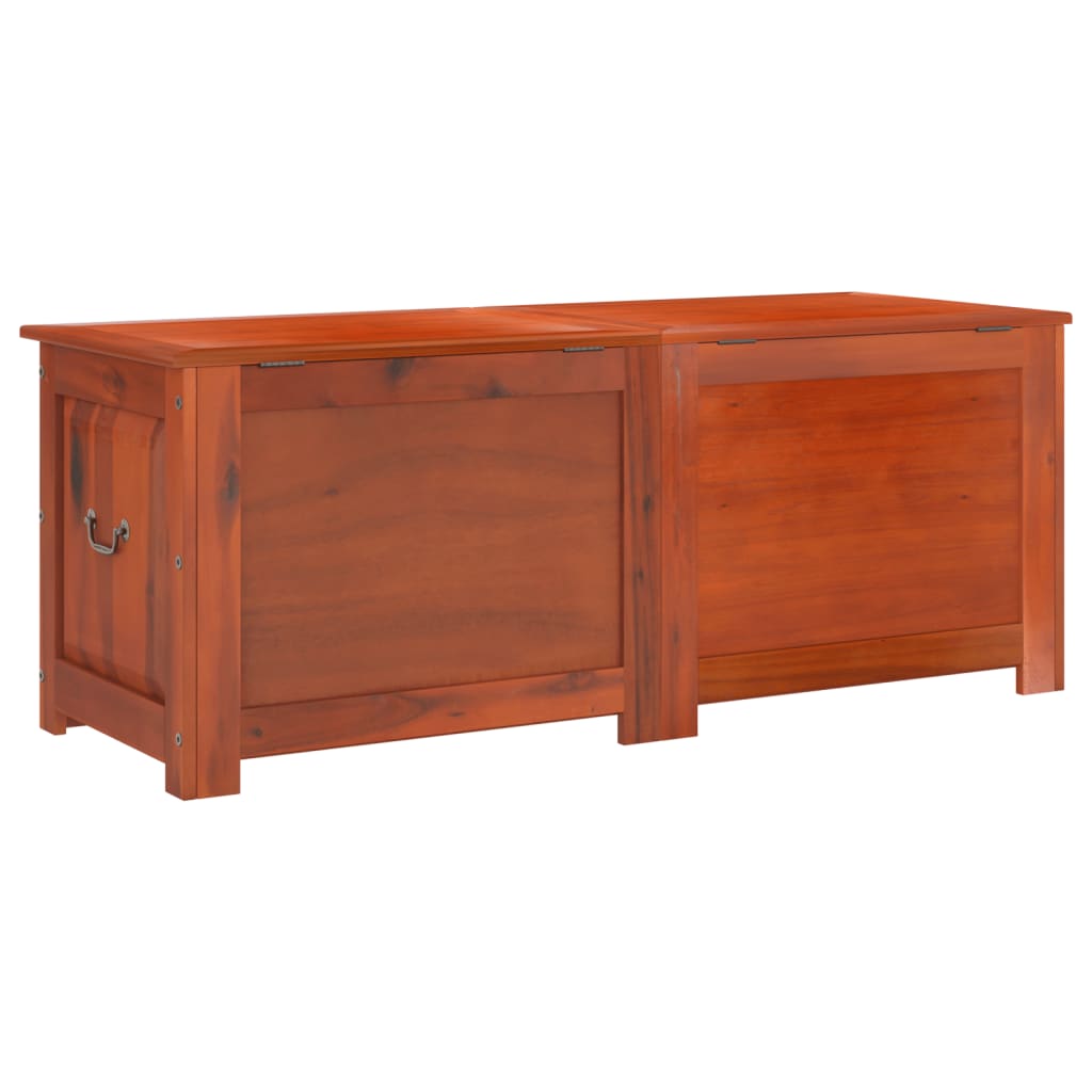 Coffre de rangement avec couvercle marron bois massif d'acacia - XIOS