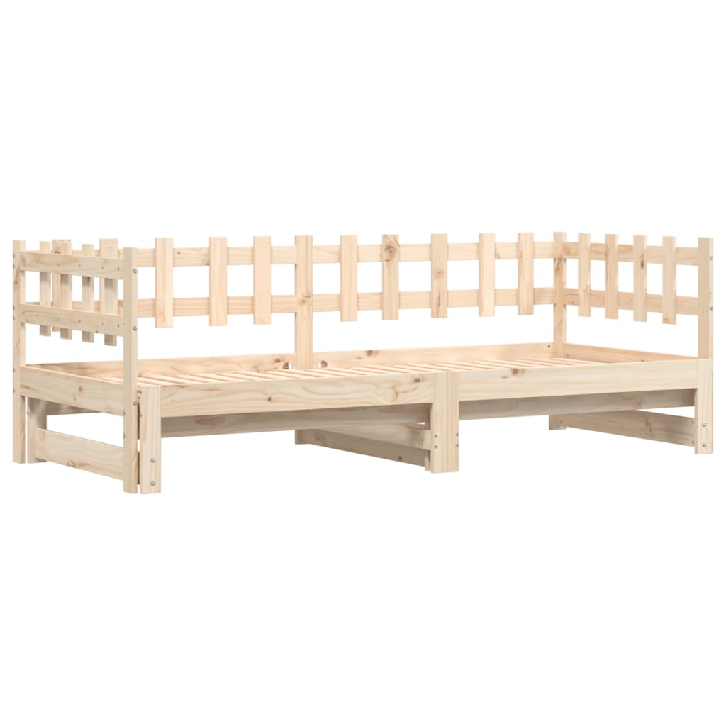 Lit coulissant sans matelas 2x(80x200) cm Bois massif - XIOS