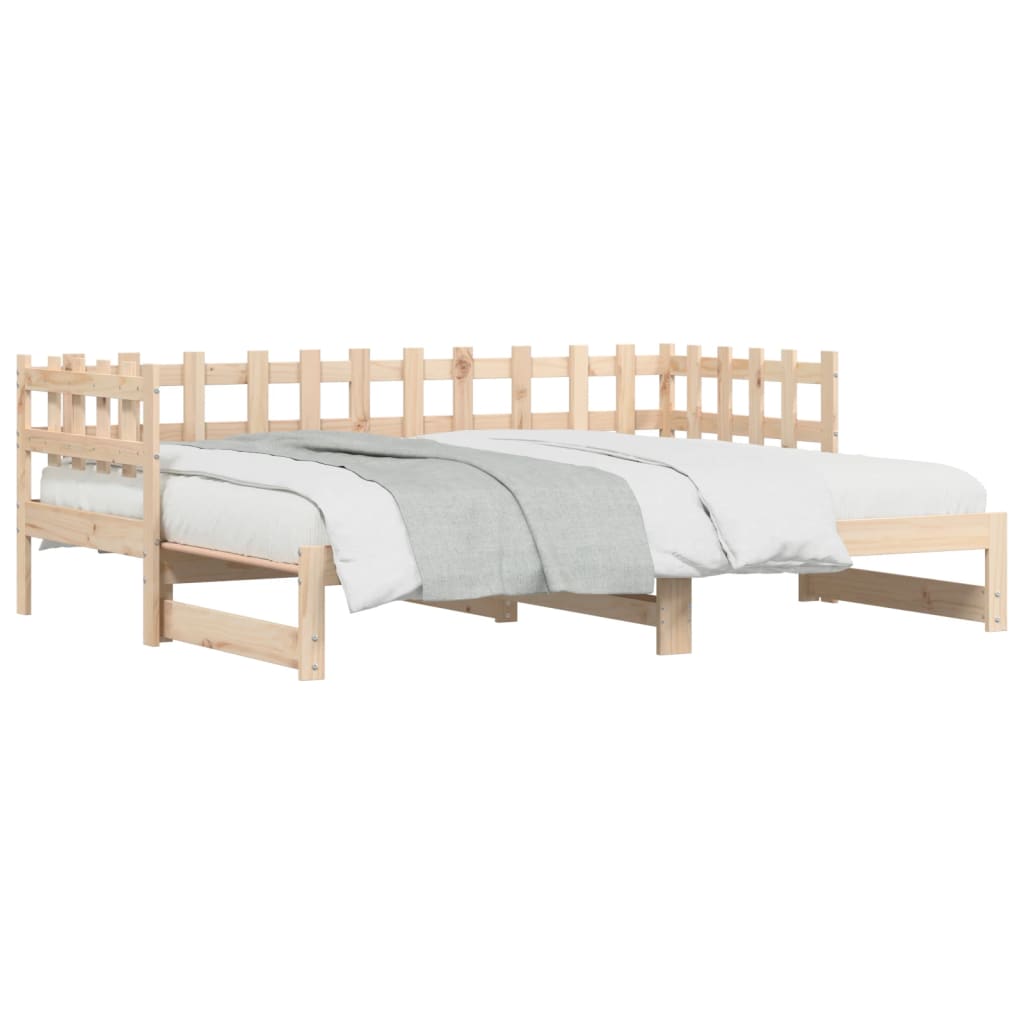 Lit coulissant sans matelas 2x(80x200) cm Bois massif - XIOS