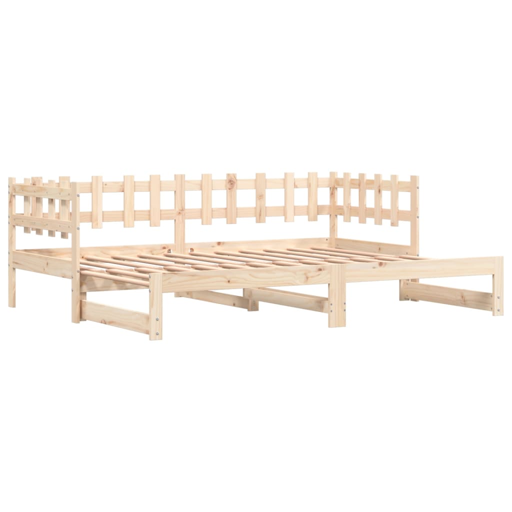 Lit coulissant sans matelas 2x(80x200) cm Bois massif - XIOS