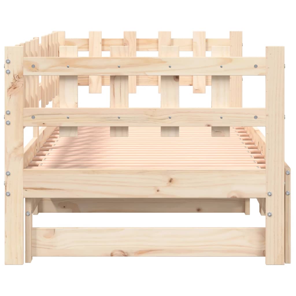 Lit coulissant sans matelas 2x(80x200) cm Bois massif - XIOS