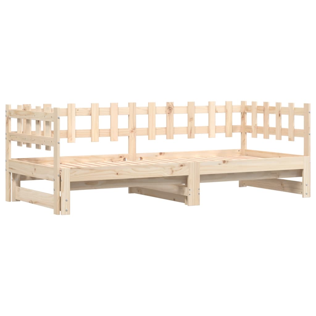 Lit coulissant sans matelas 2x(90x200) cm Bois massif - XIOS