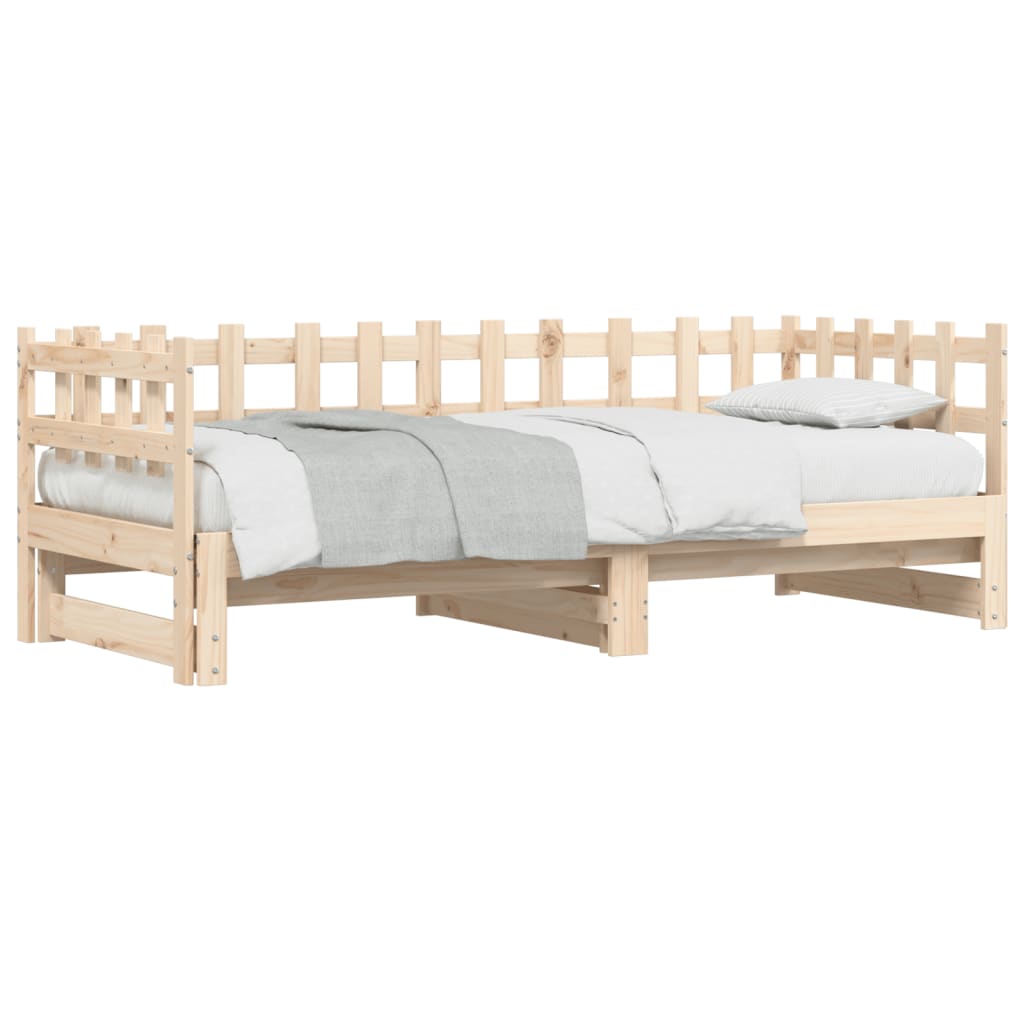 Lit coulissant sans matelas 2x(90x200) cm Bois massif - XIOS