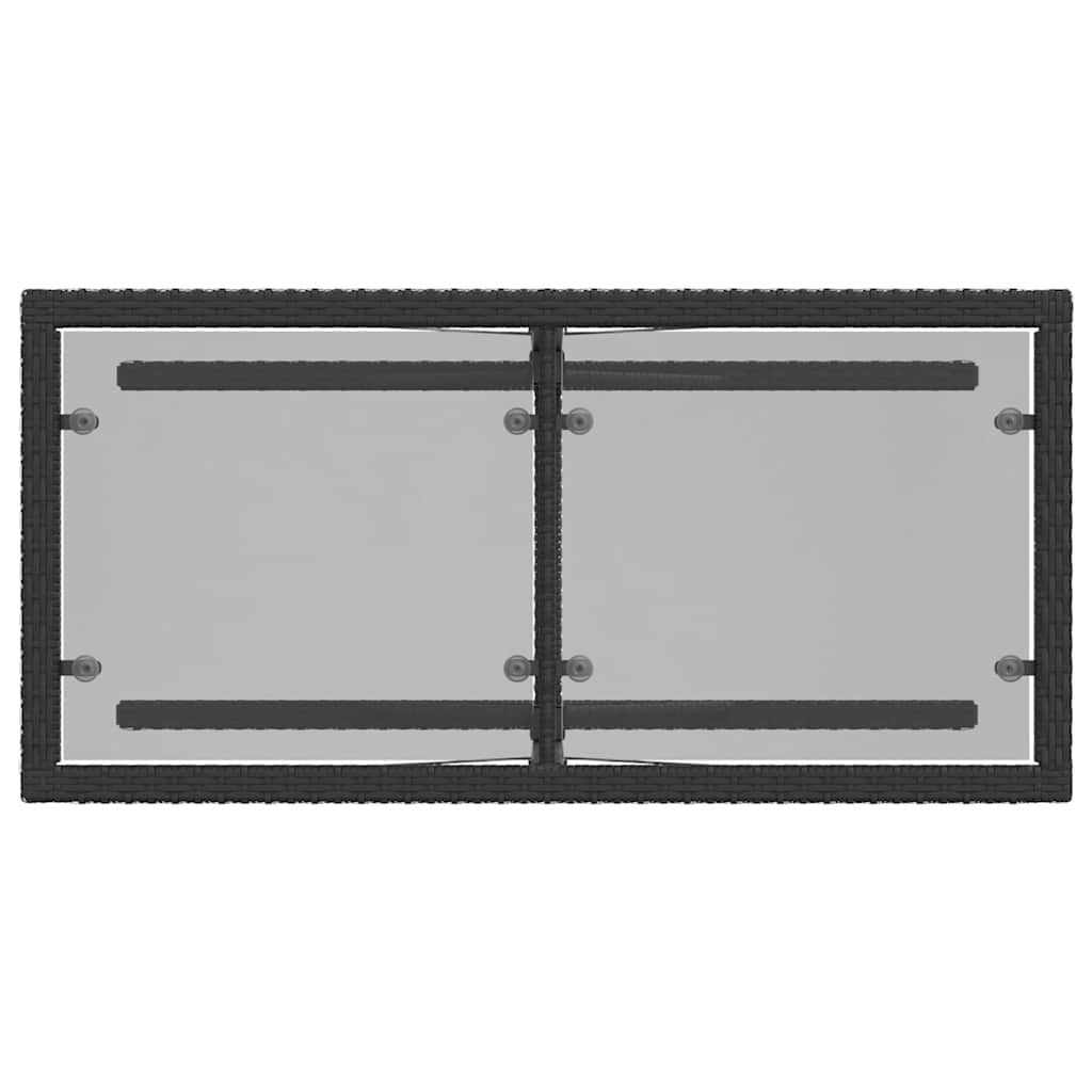 Ensemble de bistro 3 pcs avec coussins noir résine tressée - XIOS