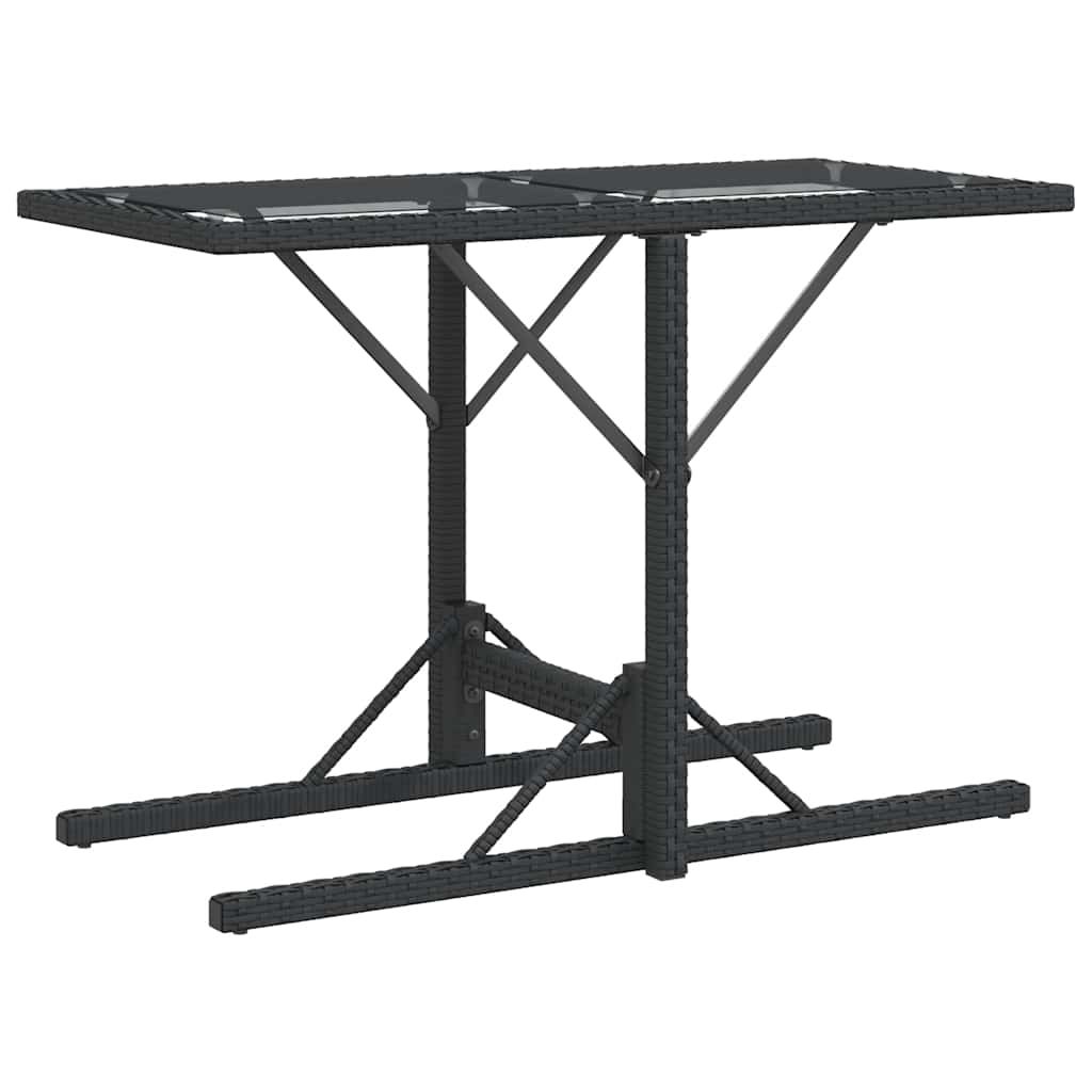 Ensemble de bistro 3 pcs avec coussins noir résine tressée - XIOS
