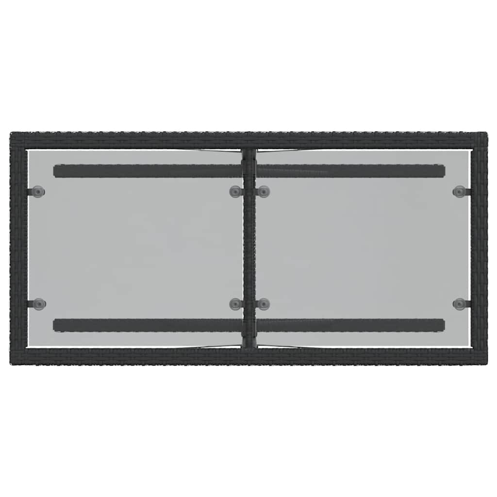 Ensemble de bistro 3 pcs avec coussins noir résine tressée - XIOS