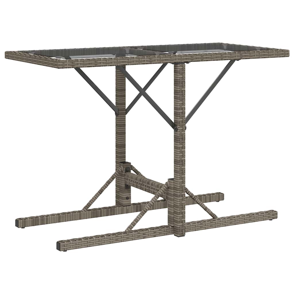 Ensemble de bistro 3 pcs avec coussins gris résine tressée - XIOS