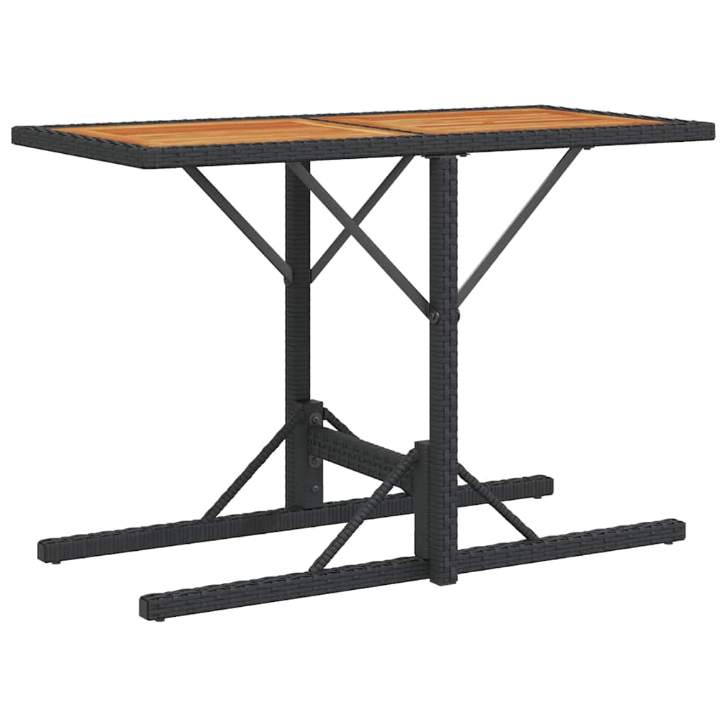 Ensemble de bistro 3 pcs avec coussins noir résine tressée - XIOS