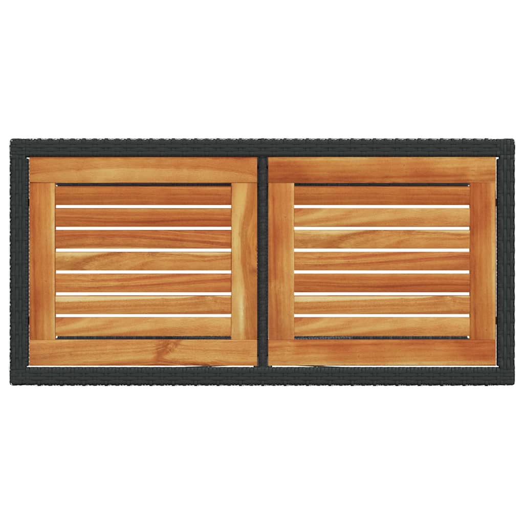 Ensemble de bistro 3 pcs avec coussins noir résine tressée - XIOS
