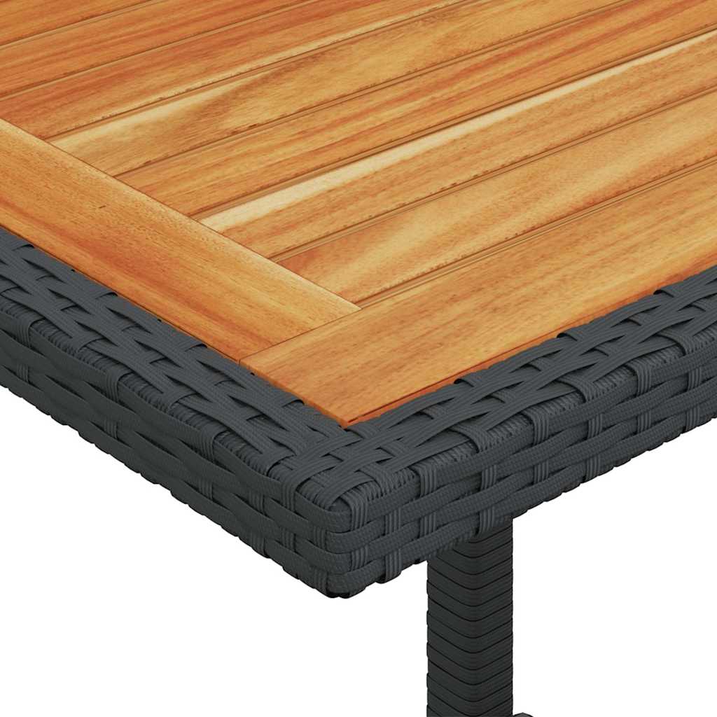 Ensemble de bistro 3 pcs avec coussins noir résine tressée - XIOS