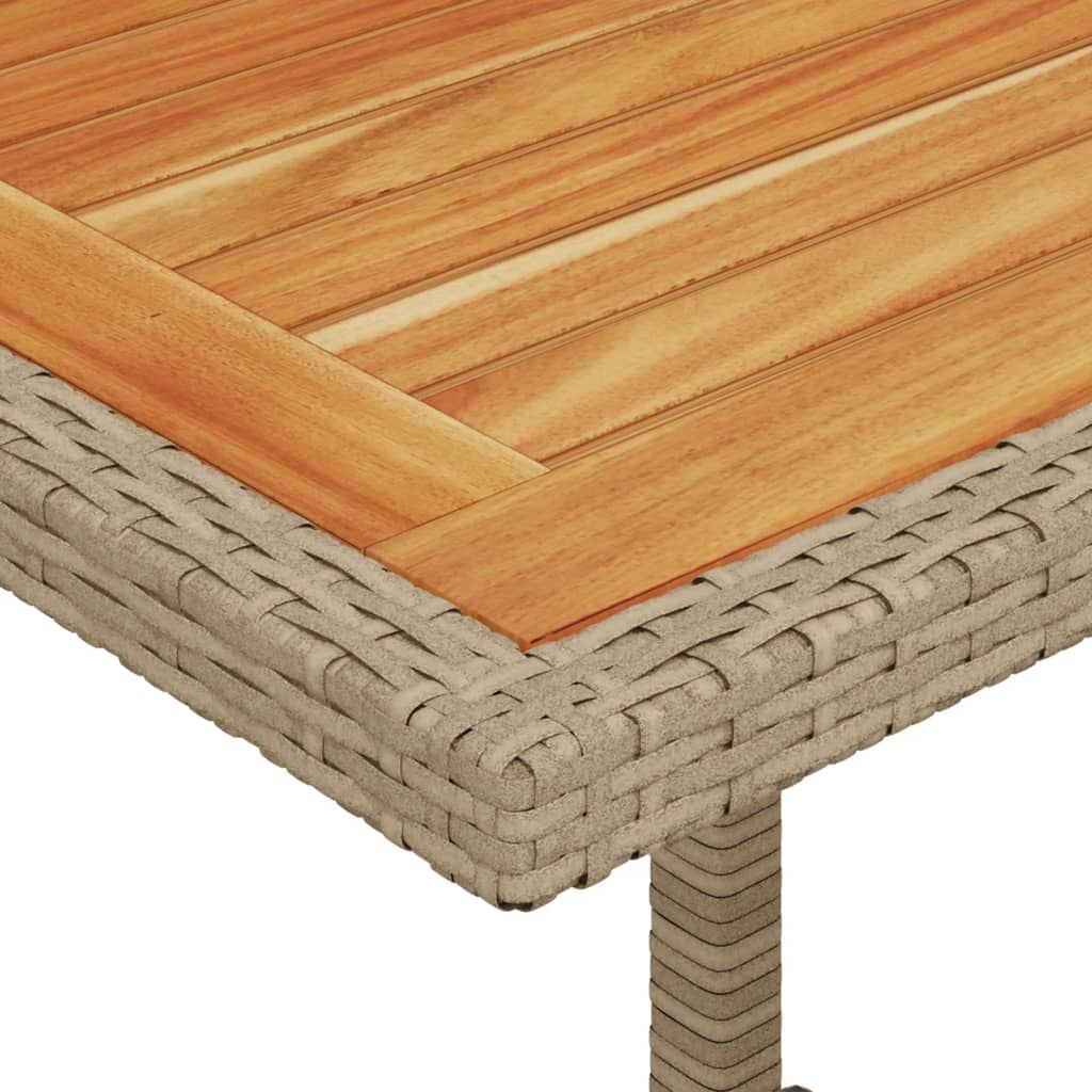 Ensemble de bistro 3 pcs avec coussins beige résine tressée - XIOS