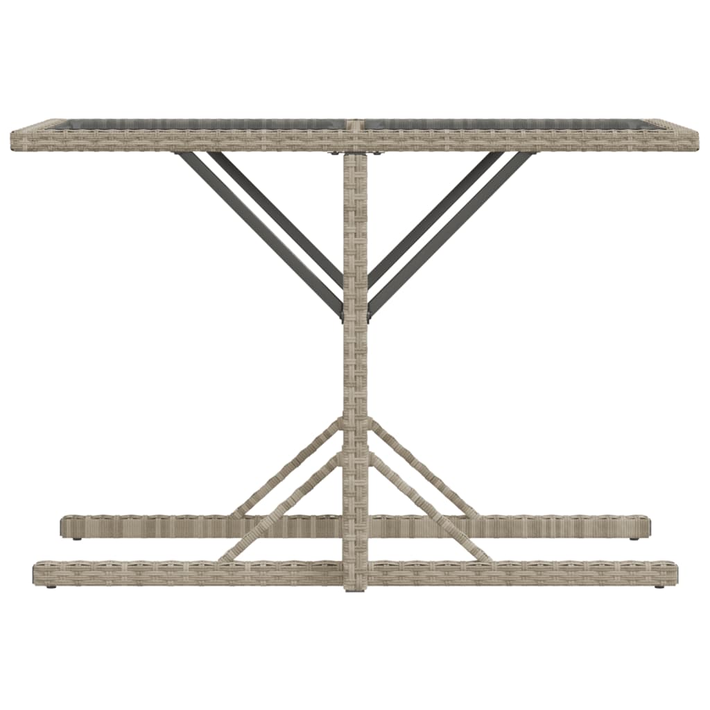 Ensemble de bistro 3 pcs et coussins gris clair résine tressée - XIOS