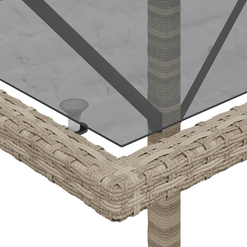 Ensemble de bistro 3 pcs et coussins gris clair résine tressée - XIOS