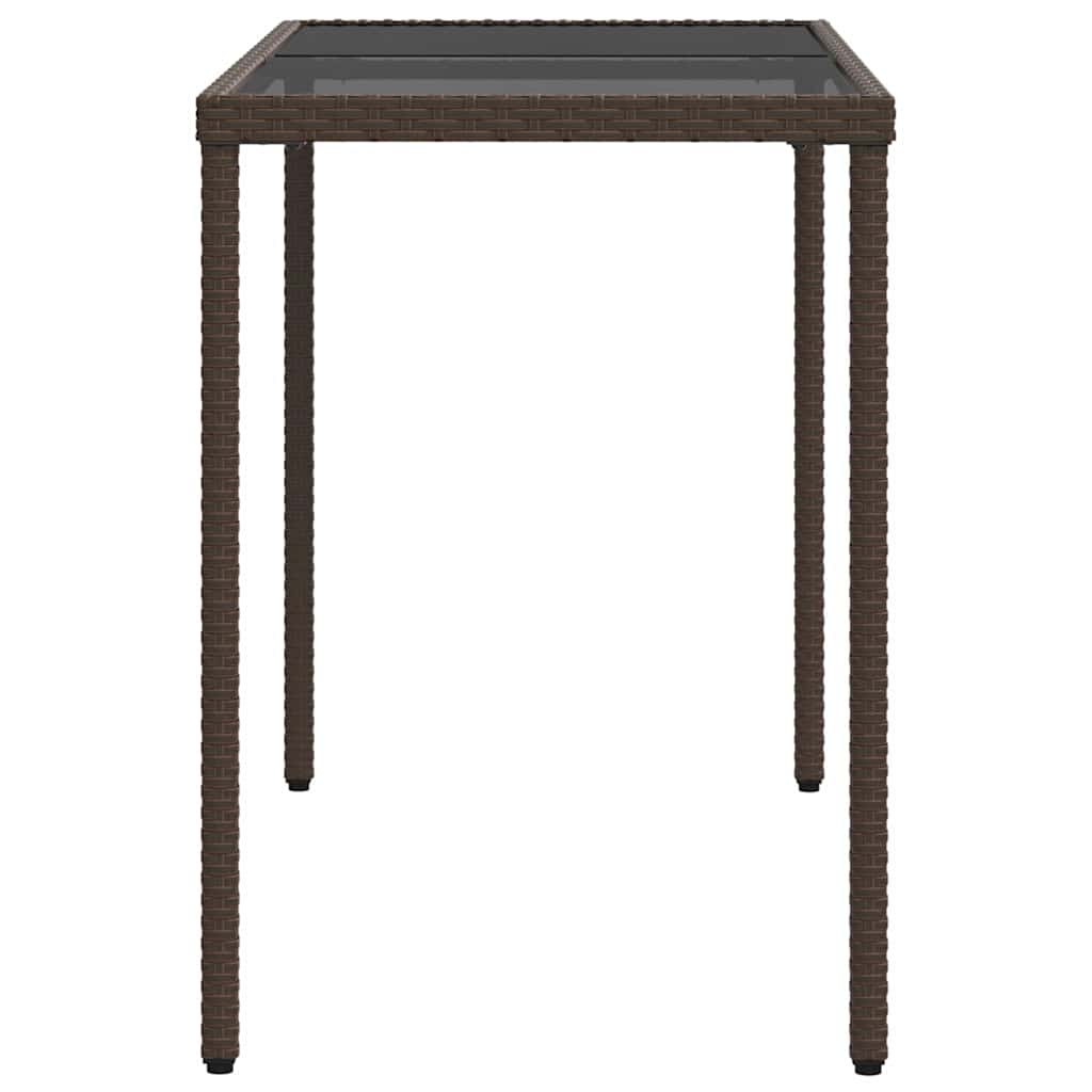 Ensemble à manger de jardin 5 pcs et coussins marron poly rotin - XIOS