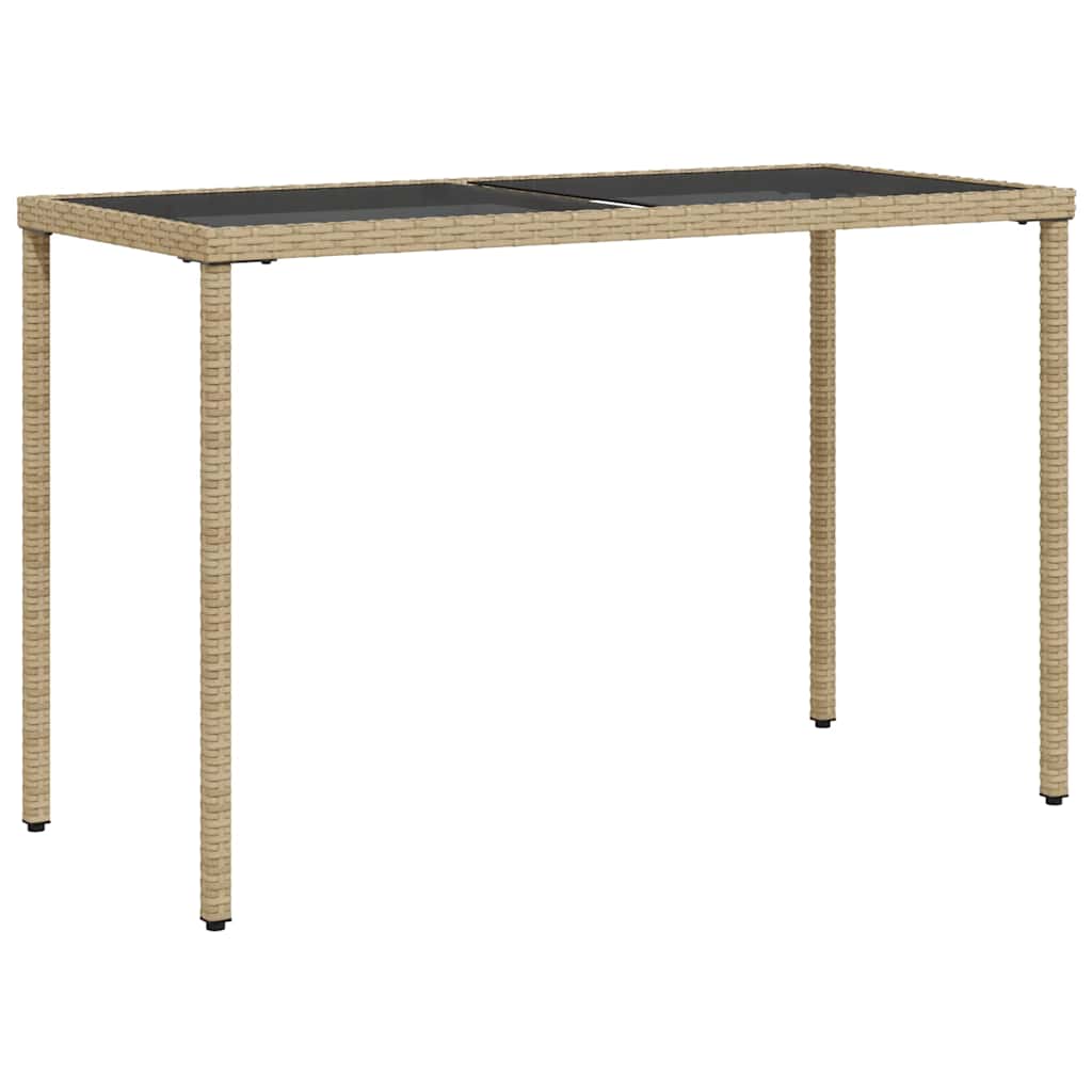 Ensemble à manger de jardin avec coussins 5pcs Beige poly rotin - XIOS