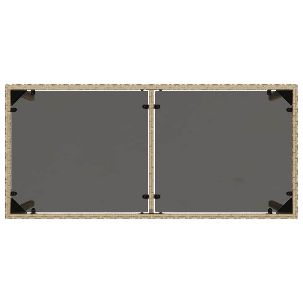 Ensemble à manger de jardin avec coussins 5pcs Beige poly rotin - XIOS