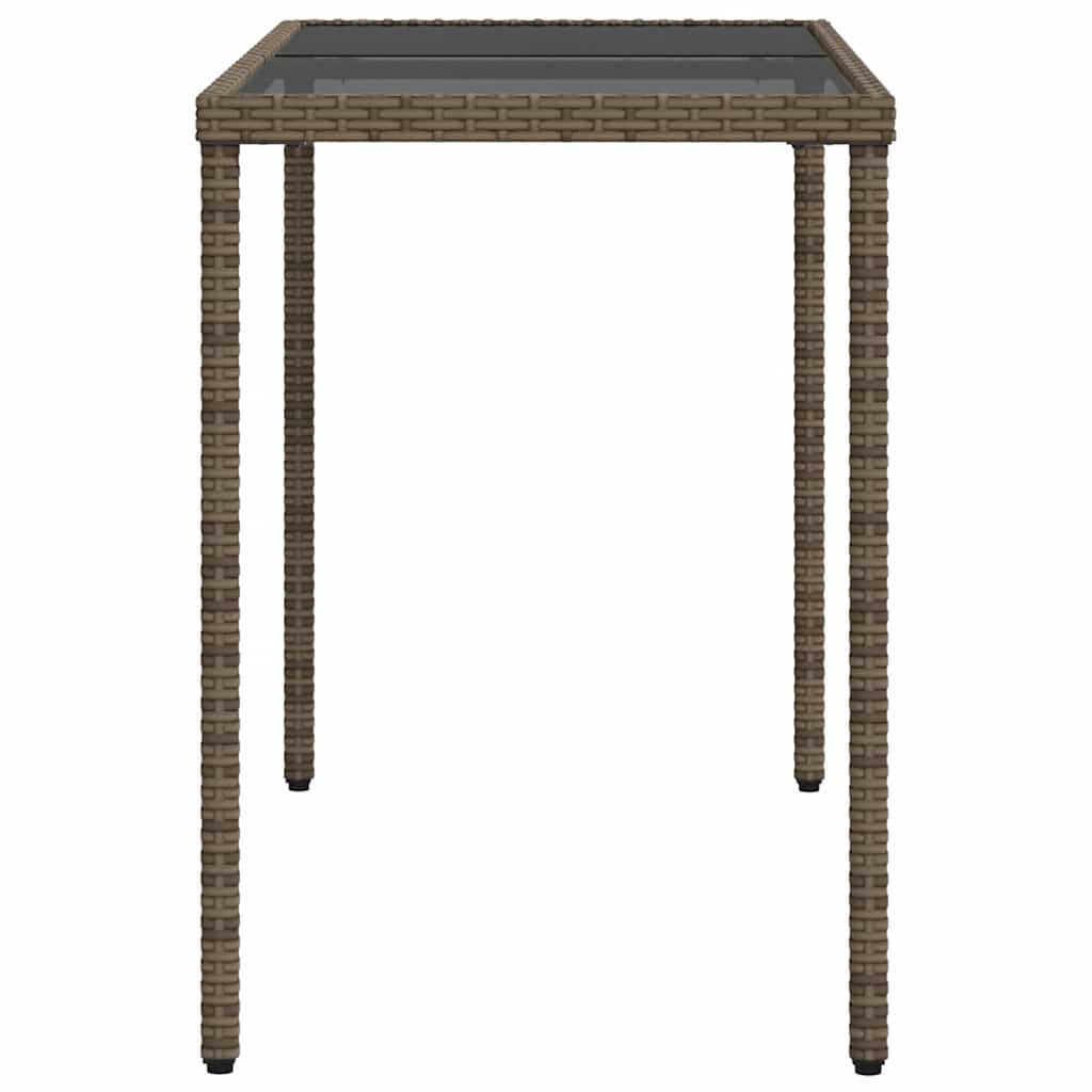 Ensemble à manger de jardin 5 pcs coussins gris résine tressée - XIOS