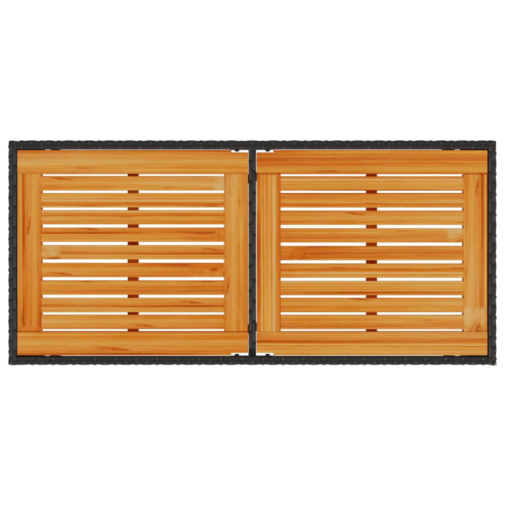 Ensemble à manger de jardin coussins 5pcs Noir Résine tressée - XIOS