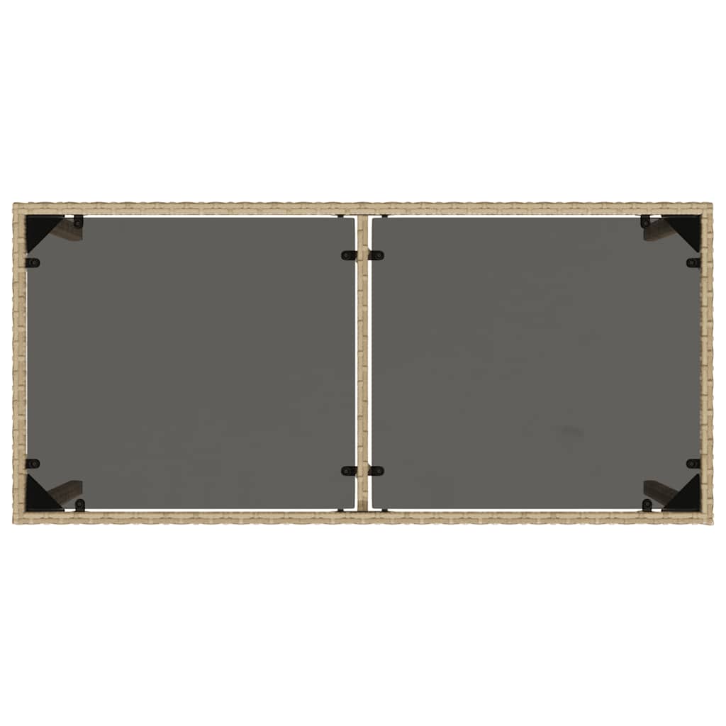 Ensemble à manger de jardin coussins 5 pcs mélange beige rotin - XIOS