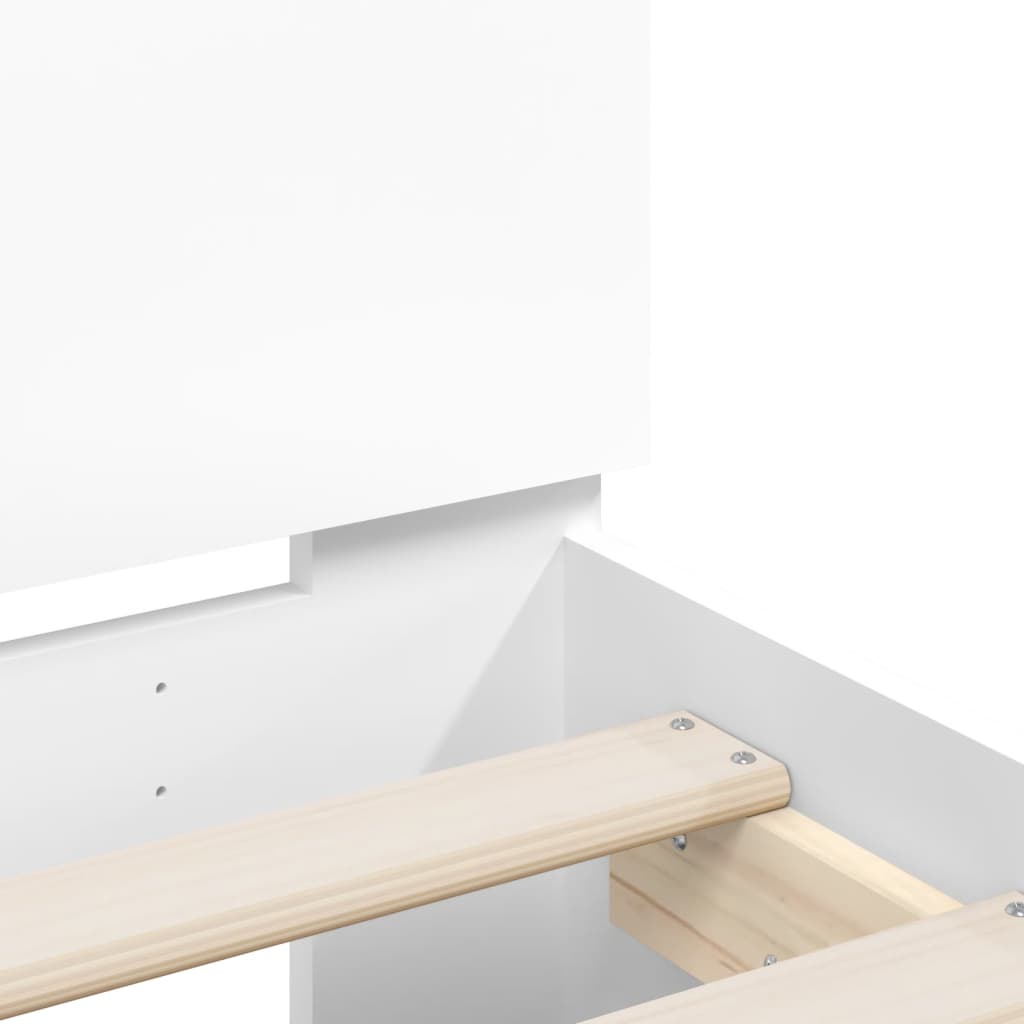 Cadre de lit sans matelas avec tête de lit blanc 90x200 cm - XIOS