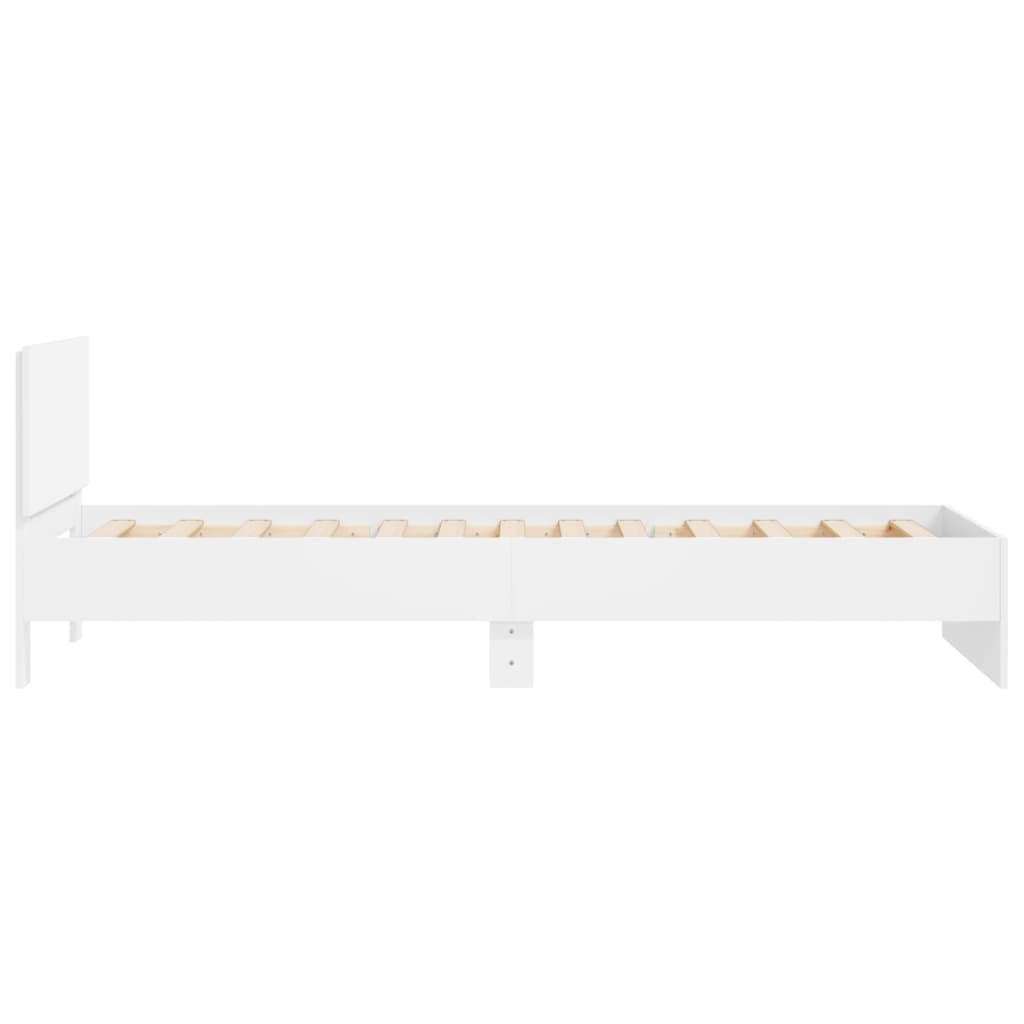 Cadre de lit sans matelas avec tête de lit blanc 100x200 cm - XIOS