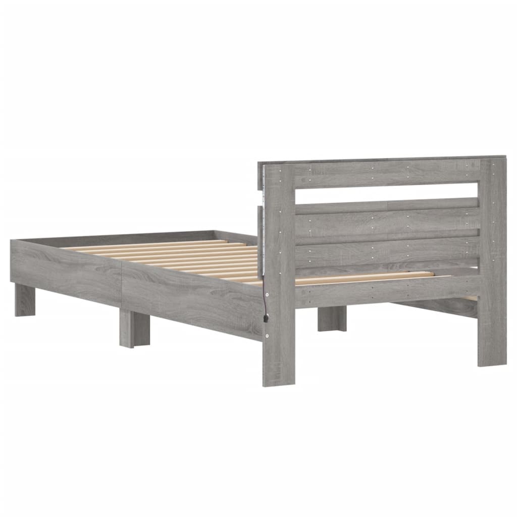 Cadre de lit sans matelas avec lumières LED 100x200 cm - XIOS