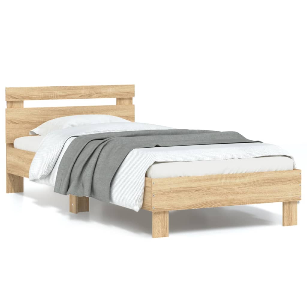 Cadre de lit sans matelas avec lumières LED 90x200 cm - XIOS
