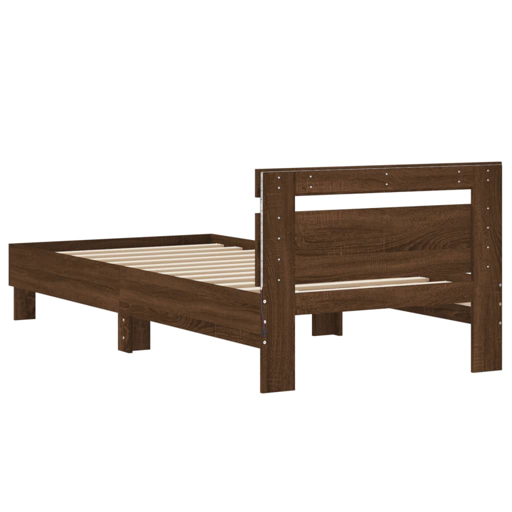 Cadre de lit sans matelas avec lumières LED 90x200 cm - XIOS