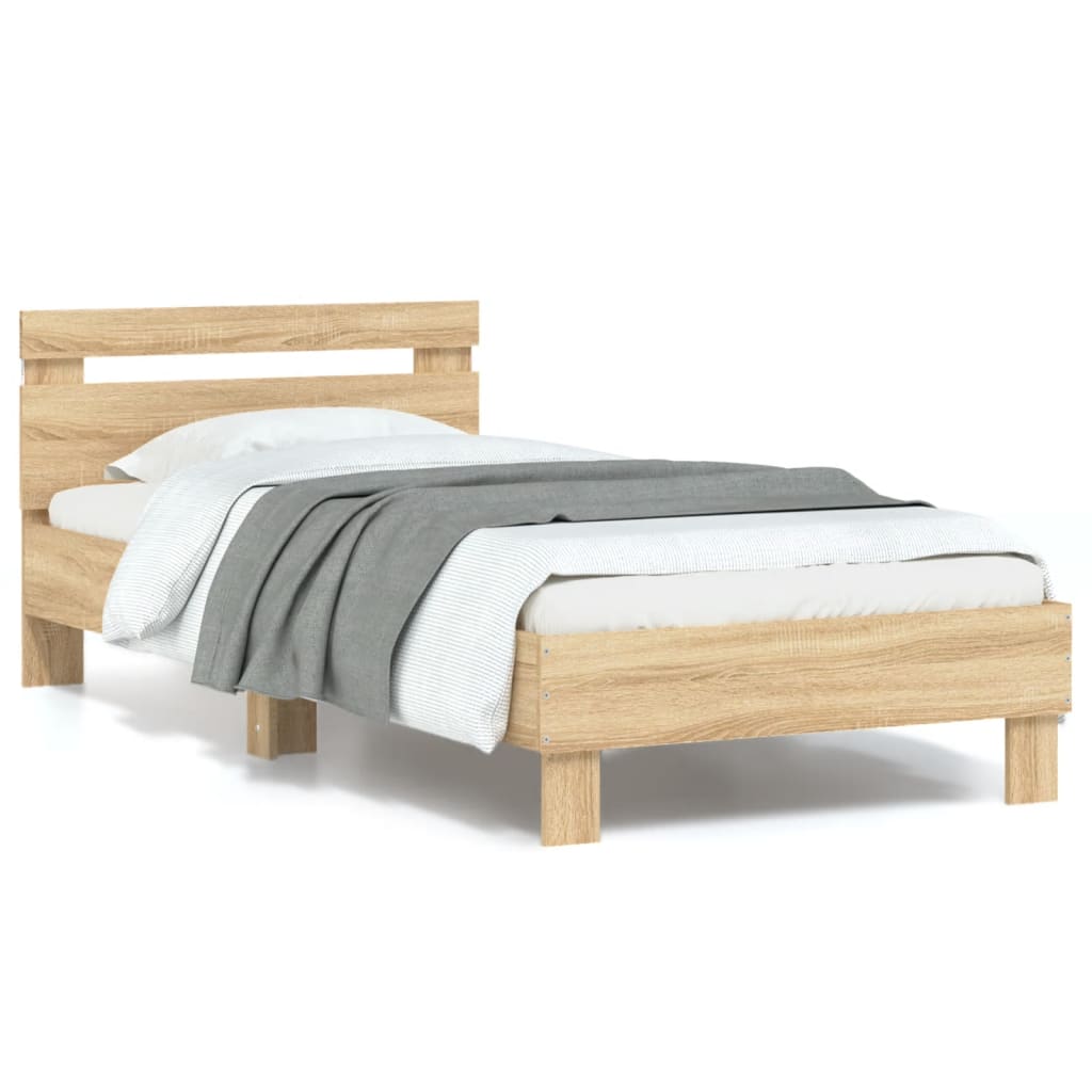 Cadre de lit sans matelas avec lumières LED 90x190 cm - XIOS