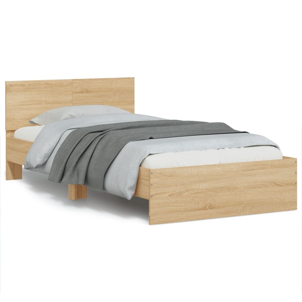 Cadre de lit sans matelas avec lumières LED 100x200 cm - XIOS
