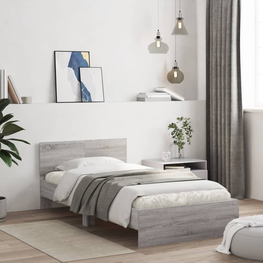Cadre de lit sans matelas avec lumières LED 100x200 cm - XIOS