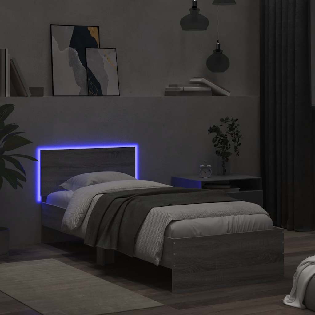 Cadre de lit sans matelas avec lumières LED 90x190 cm - XIOS