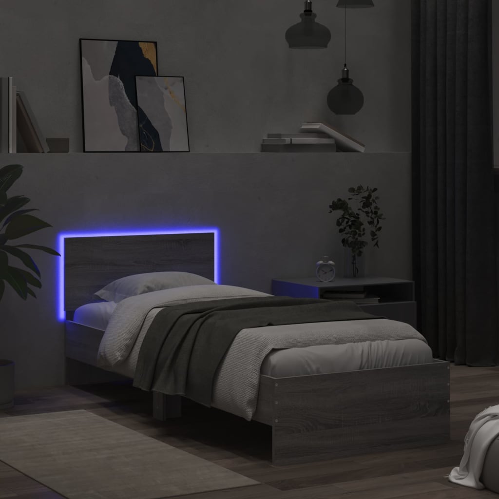 Cadre de lit sans matelas avec lumières LED 75x190 cm - XIOS