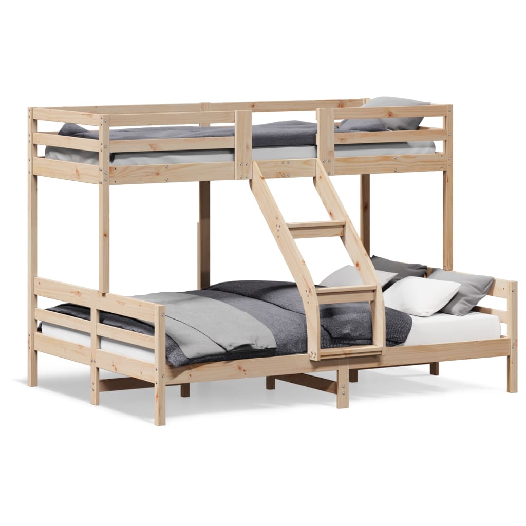 Lit superposé sans matelas 80x200/140x200 cm bois massif - XIOS